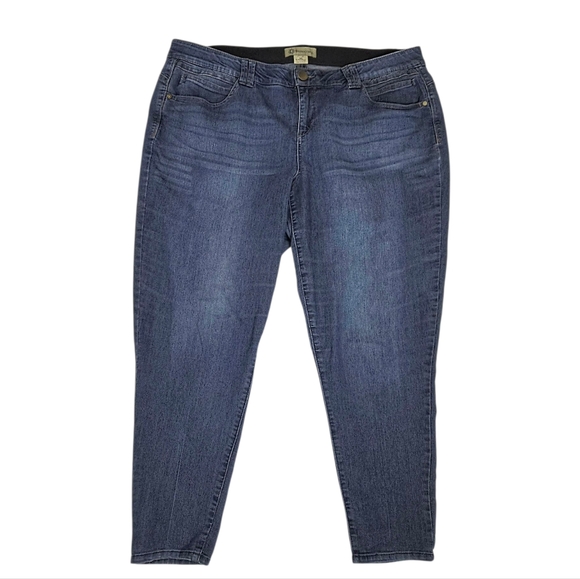 Democracy Women's Ab Technology Plus Size Blue Jeans - Picture 1 of 11